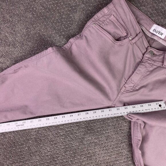 DU/ER No Sweat Slim Straight Stretch Pants Women's 29 x 32 Lilac Pink - Picture 13 of 14